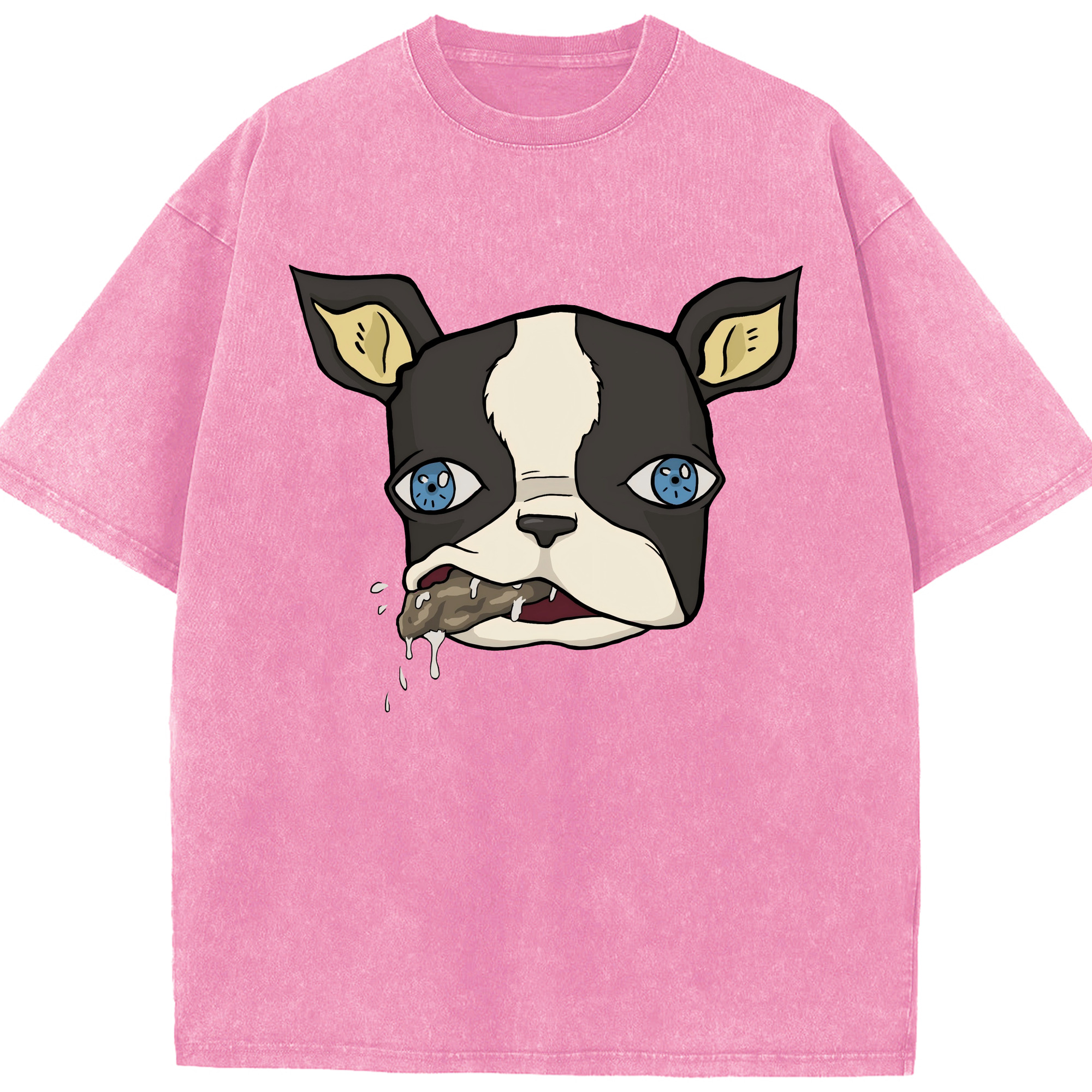 （画像用） ジョジョの奇妙な冒険 イギー JoJo's Bizarre Adventure Iggy 綿100% ヴィンテージ風 半袖Tシャツ（フロントプリント）